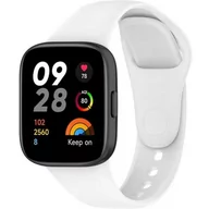 Akcesoria do smartwatchy - Zamienna silikonowa opaska pasek do Xiaomi Redmi Watch 3 biały - miniaturka - grafika 1