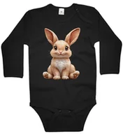 Body dla niemowląt - Body dziecięce Słodki Wesoły Beżowy Królik Zając Króliczek Zajączek 86/92 - miniaturka - grafika 1