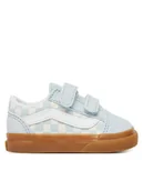 Buty dla dziewczynek - Vans Tenisówki Old Skool V VN000CTGFOA1 Błękitny - miniaturka - grafika 1