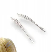 Ozdoby do włosów - Wsuwki do włosów z cyrkoniami Ślubne ozdoby - miniaturka - grafika 1