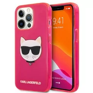 Etui i futerały do telefonów - Karl Lagerfeld Choupette Head - Etui iPhone 13 Pro (fluo różowy) KLHCP13LCHTRP - miniaturka - grafika 1