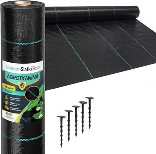 Linarem SiatkiSieci AGROTKANINA 70g 1,1x100m AGROWŁÓKNINA CZARNA MATA SCÓŁKUJĄCA NA CHWASTY UV3 - Agrowłókniny - miniaturka - grafika 1