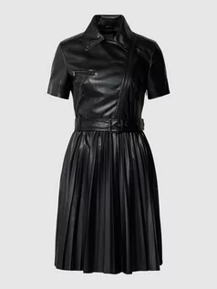 Sukienki - Sukienka z imitacji skóry o długości do kolan model ‘LIVIA DRESS’ - grafika 1
