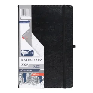 Kalendarz 2026 A5 dzienny Jazz czarny - Kalendarze - miniaturka - grafika 1