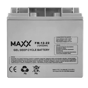 Akumulator Żelowy Maxx 22Ah 12V - Akumulatory samochodowe - miniaturka - grafika 1