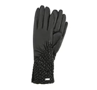 Rękawiczki - Wittchen, Rękawiczki damskie skórzane marszczone 39-6L-214-1-X, rozmiar XL - miniaturka - grafika 1