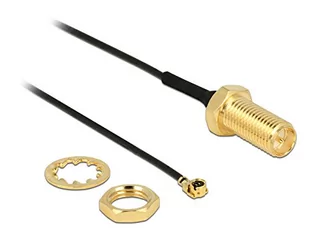 Delock HF Kabel I-PEX RP-SMA St/Bu 0.10m zum Einbau 89471 - Patchcordy - miniaturka - grafika 1