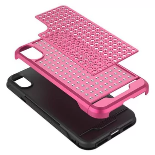 Zizo Star Diamond Hybrid Cover Etui iPhone X (Pink/Black) - Etui i futerały do telefonów - miniaturka - grafika 4