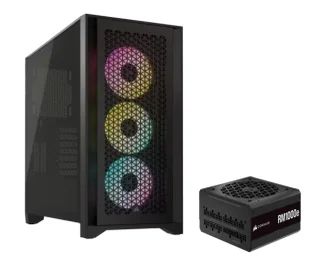 Corsair iCUE 4000D Airflow ARGB Czarny + RM1000e 1000W 80+ Gold Czarny - Obudowy komputerowe - miniaturka - grafika 1