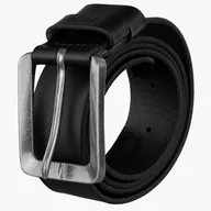 Paski - Pasek Męski BIG STAR Skórzany Pas Do Spodni Czarny OO675008 Czarny 110 - miniaturka - grafika 1