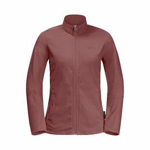 Damska bluza polarowa Jack Wolfskin TAUNUS FZ W mineral red - S - Bluzy damskie - miniaturka - grafika 1