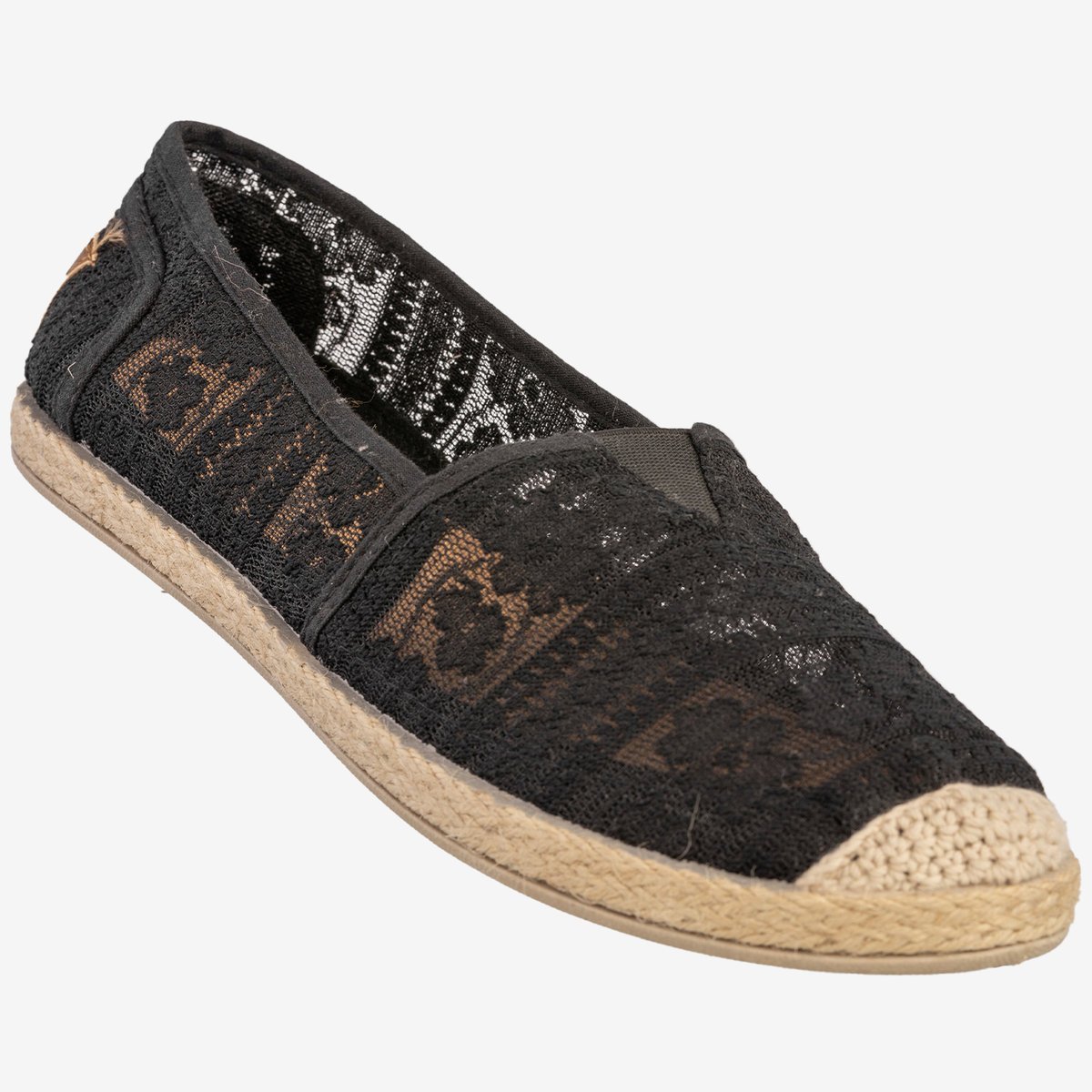 Espadryle Damskie Buty Półbuty N.E.W.S. Czarne 8TX02-0233 Czarny 37