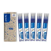 Wkłady do długopisów - Zestaw 5x wkłady PILOT Frixion 0,7 niebieski - miniaturka - grafika 1