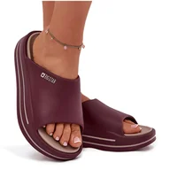 Klapki i japonki damskie - Klapki Damskie Na Platformie Big Star SS274425 Bordowe-39 - miniaturka - grafika 1