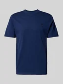 Koszulki męskie - T-shirt z prążkowanym, okrągłym dekoltem model ‘JENS’ - miniaturka - grafika 1