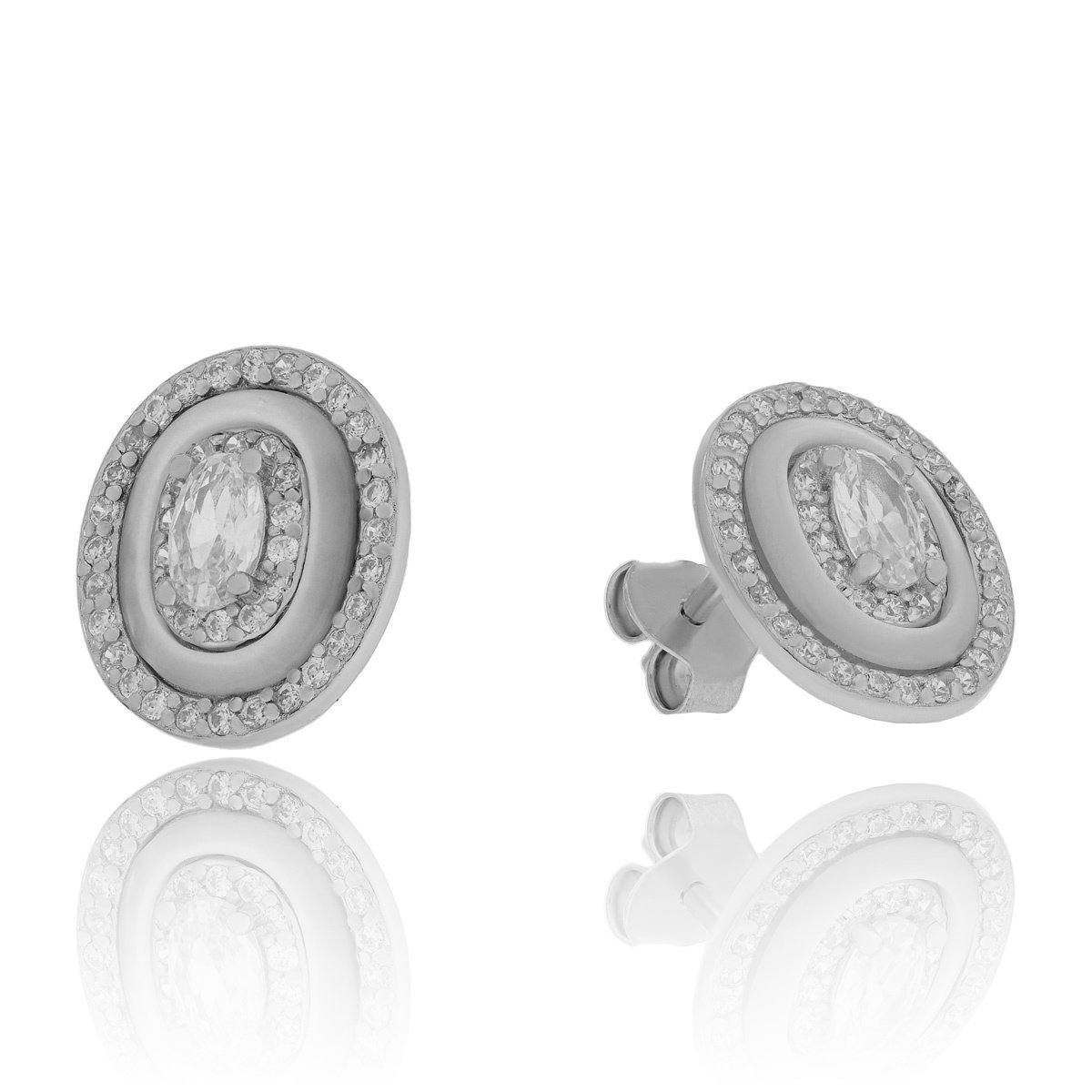 Srebrne kolczyki z cyrkoniami sztyfty pr. 925