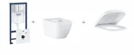 Miski WC - GROHE 38827000+39328000+39331001 Rapid SL 5w1 - stelaż + wsporniki + FRESH + mata + przycisk CHROM + Miska + Deska standardowa - miniaturka - grafika 1