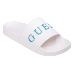 Męskie Klapki GUESS SLIDES F3GZ05BB00F-G011 – Biały - Klapki i japonki męskie - miniaturka - grafika 1