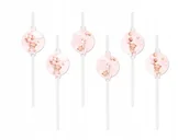 Słomki do napojów - Słomki Różowe Misie Z Balonikami - 6 Szt - miniaturka - grafika 1