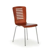 Krzesła - Krzesło do jadalni drewniane LINES, orzech - miniaturka - grafika 1