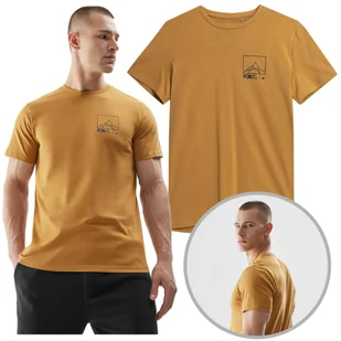 KOSZULKA męska T-SHIRT 4F bawełna tshirt 4FAW23TTSHM0894 M - Koszulki męskie - miniaturka - grafika 1