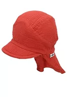 Czapki damskie - Sterntaler Dziewczęca czapka z daszkiem z daszkiem z muślinu, jasny czerwony, 51 cm - miniaturka - grafika 1