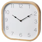 Zegary - Zegar ścienny EXCELLENT HOUSEWARE Wood Look 30x30cm Brązowy - miniaturka - grafika 1