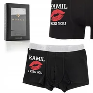 Majtki męskie - BOKSERKI XL dopasowane męskie + NADRUK IMIĘ prezent URODZINY WALENTYNKI - miniaturka - grafika 1