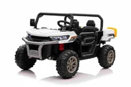 Tory, garaże, parkingi - Auto Pick-Up Speed 900 dla dzieci Biały + Napęd 4x4 + Ruchomy kiper + Bagażnik + Pilot + Łopatka + Audio LED - miniaturka - grafika 1