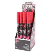 Długopisy - Długopis z zatyczką Fashion Cat niebieski (20szt) - Titanum - miniaturka - grafika 1