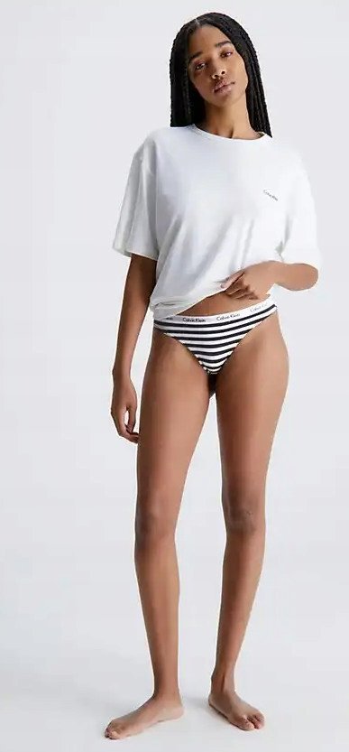 CALVIN KLEIN STRINGI DAMSKIE W PASKI Z LOGO L 0Z0A3_A* TIA