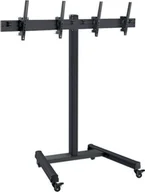 Uchwyty do telewizora - Hagor BrackIT Stand Dual mobiles Standsystem fuer 2x 107-140cm screens montageseitig hoehenverstellbar VESA max 600x400 Tragl 2x35kg - miniaturka - grafika 1