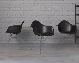 D2.Design Krzesło P018 PPczarne chrom nogi HF 40780 - Krzesła - miniaturka - grafika 1
