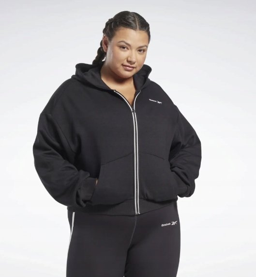 REEBOK BLUZA Z KAPTUREM DAMSKA CZARNA NA ZAMEK 3XL 0A6C3_A* TŁA