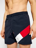 Kąpielówki męskie - Tommy Hilfiger Szorty kąpielowe Sf Medium Drawstring UM0UM02048 Granatowy Slim Fit - miniaturka - grafika 1