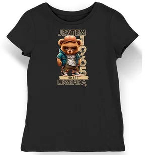 Koszulka damska na 65 urodziny 1965 z misiem jestem legendą czarna XXL - Koszulki i topy damskie Koszulka damska na 65 urodziny 1965 z misiem jestem legendą czarna XXL - Koszulki i topy damskie - miniaturka - grafika 1