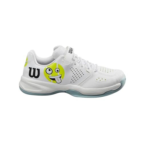 WILSON Buty dziecięce KAOS Emo Sneaker, White Safety Yellow Stratosphere, 28 EU