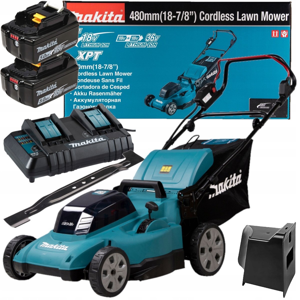 Makita DLM480PT2 cordless lawn mower