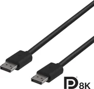 Kable komputerowe i do monitorów - Kabel Deltaco DisplayPort kabelis DELTACO 8K, DP 1.4, 2m, juodas / DP8K-1020-K / R00110015 - miniaturka - grafika 1