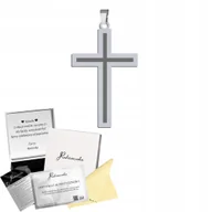 Bransoletki - Srebrny Medalik z Krzyżykiem Srebro 925 Prezent Komunia ŻYCZENIA - miniaturka - grafika 1