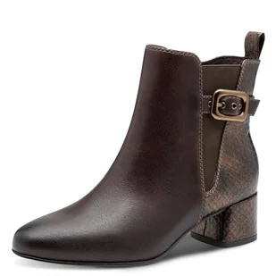 Marco Tozzi Damskie buty Chelsea 2-25342-45, modne kozaki, Mocca Comb, 37 EU, Mocca Comb, 37 EU - Kozaki damskie - miniaturka - grafika 1
