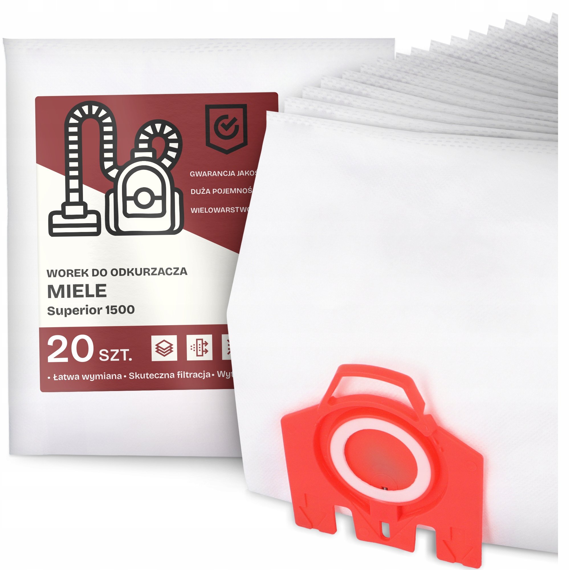 20x Worek do Odkurzacza Miele Superior 1500 Syntetyczny Duży Torba Worki G9