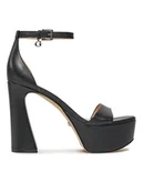 Sandały damskie - Guess Sandały Idas FLJIDS LEA03 Czarny - miniaturka - grafika 1