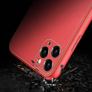 Dux Ducis Yolo eleganckie etui pokrowiec ze skóry ekologicznej iPhone 12 Pro czerwony - Etui i futerały do telefonów - miniaturka - grafika 9