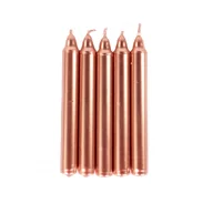 Świece - Metaliczne świece stołowe z parafiny, 10 cm - miniaturka - grafika 1