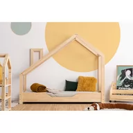 Łóżka dla dzieci i młodzieży - Łóżko w kształcie domku z drewna sosnowego Adeko Luna Bek, 90x200 cm - miniaturka - grafika 1