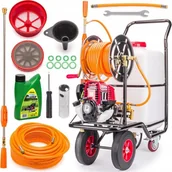 Opryskiwacze - Opryskiwacz SPALINOWY Wózkowy Taczkowy 60L 28m Sadowniczy 4-SUW Olej - miniaturka - grafika 1