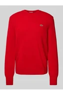Swetry męskie - Sweter z dzianiny o kroju regular fit z czystej wełny - Lacoste - miniaturka - grafika 1