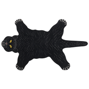 Dywany dla dzieci - Dywan dziecięcy wełniany pantera 100 x 160 cm czarny BAGHEERA - miniaturka - grafika 1