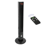 Wentylatory - Wentylator stojący z wyświetlaczem LED i pilotem 45W 116 cm czarny - miniaturka - grafika 1